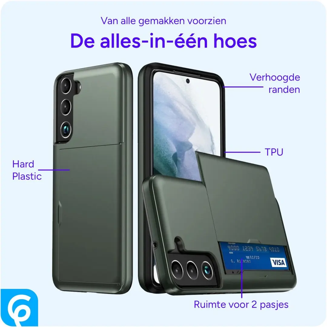Selected Hoesje Samsung Galaxy S24 - Kaarthouder Groen
