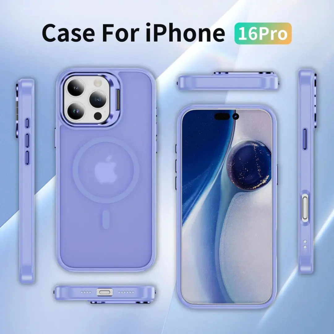 Selected Hoesje iPhone 16 Pro MagSafe Licht Paars