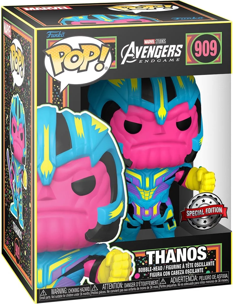 Funko Pop! Marvel The Avengers Thanos Blacklight Zwart #909