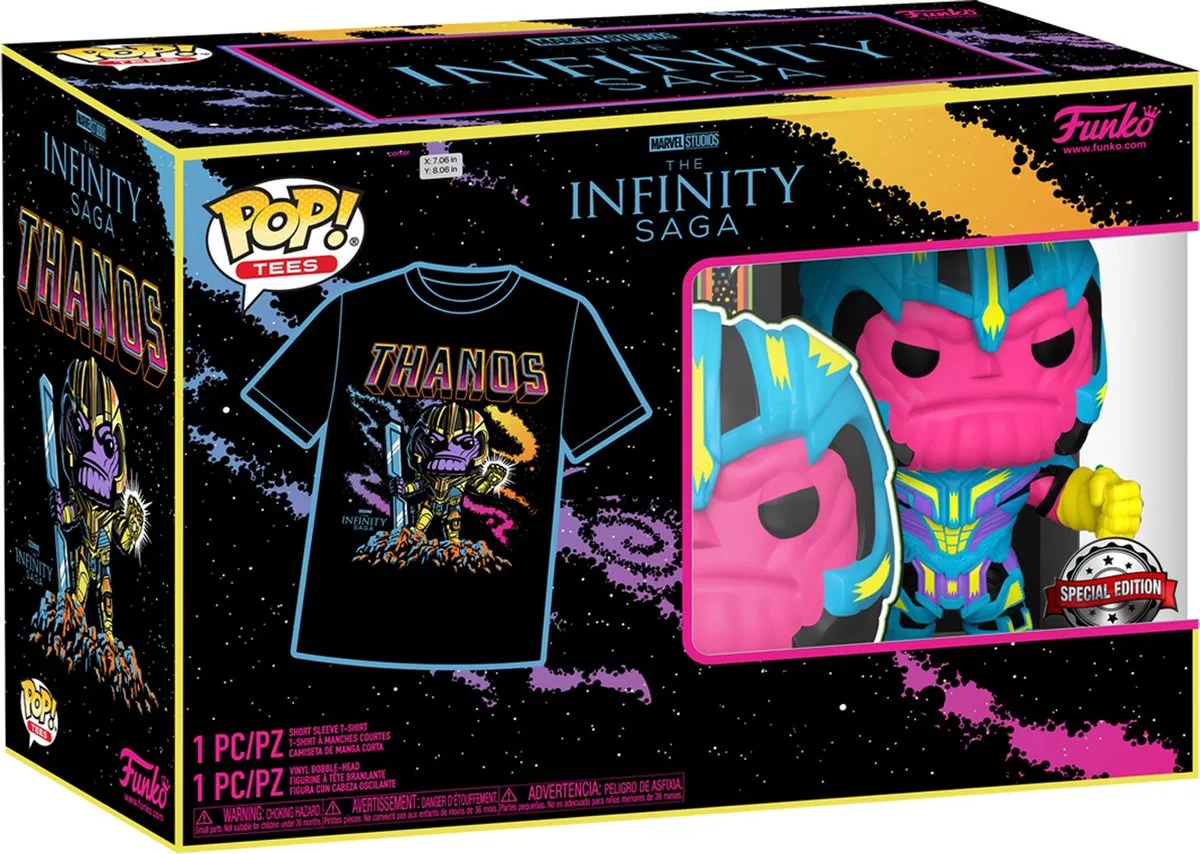 Funko Pop! Marvel The Avengers Thanos Blacklight Zwart #909