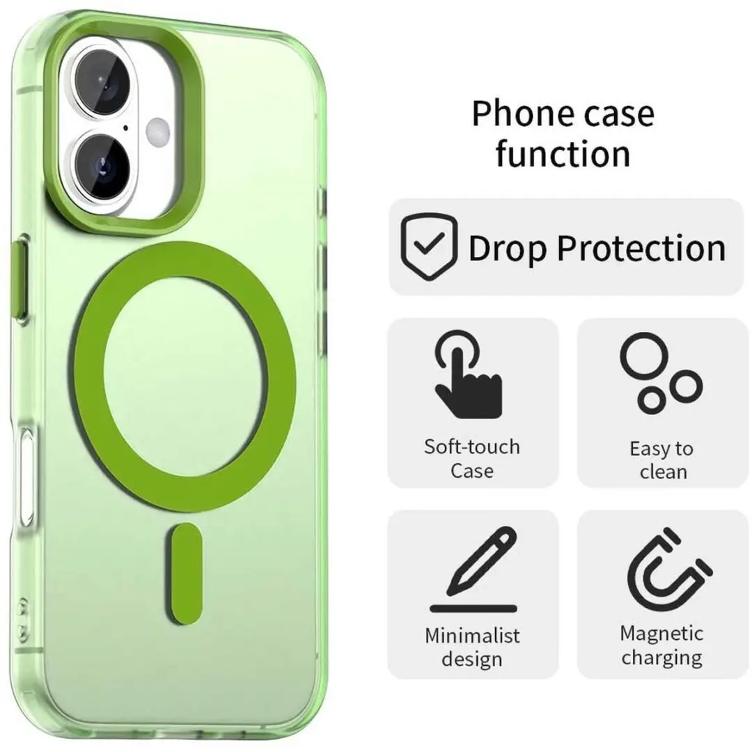 Selected MagSafe Backcover iPhone 17 - Groen Transparant