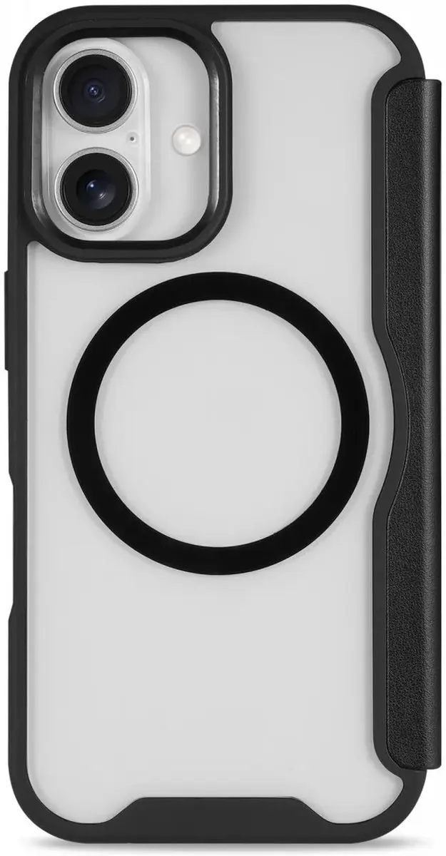 Selected Portemonnee Hoesje iPhone 16 Plus - MagSafe - Zwart/Transparant