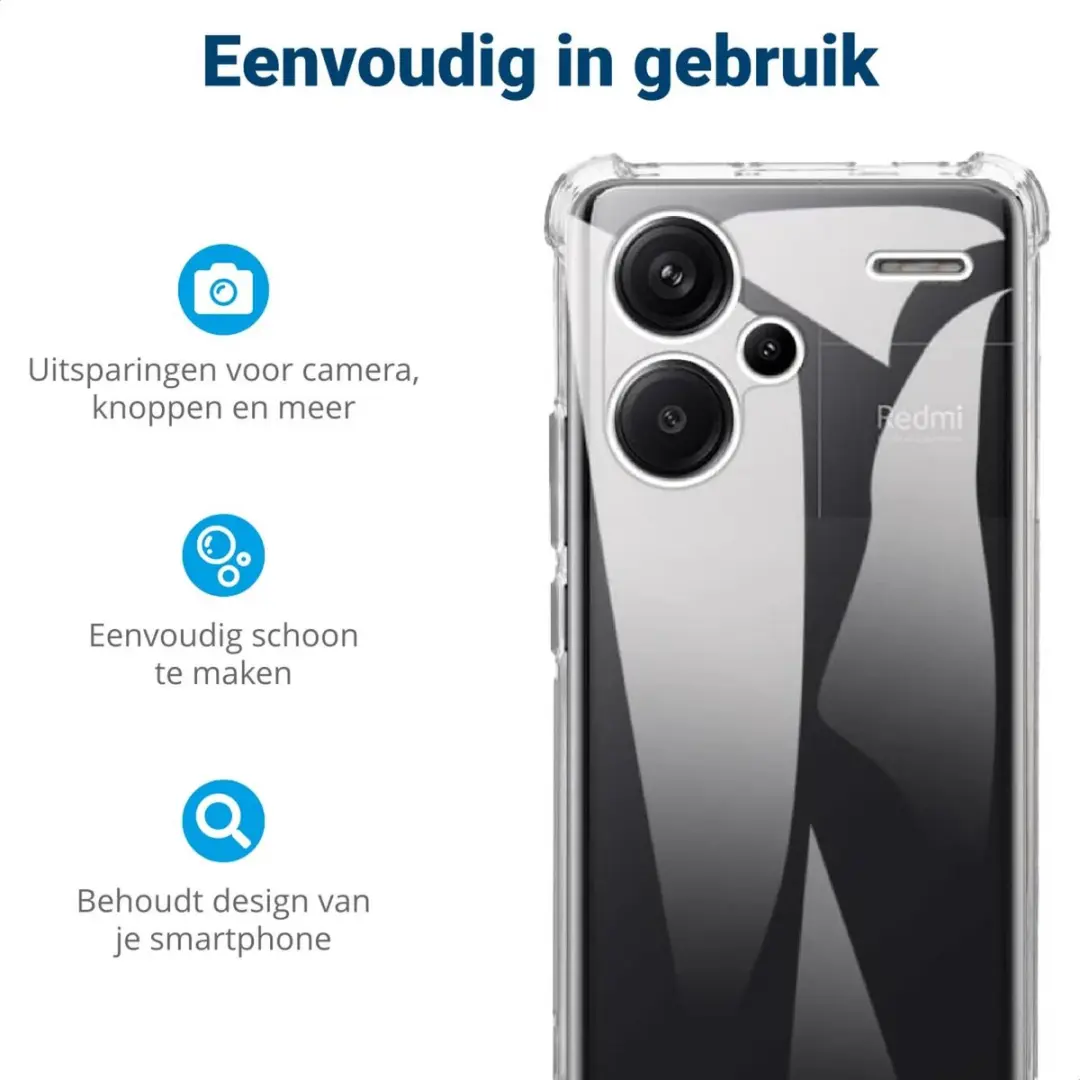 Selected Transparant TPU Hoesje Xiaomi Redmi Note 13 Pro+ - Schokbestendig