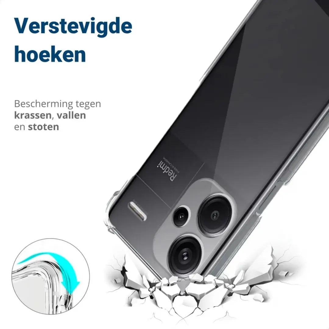 Selected Transparant TPU Hoesje Xiaomi Redmi Note 13 Pro+ - Schokbestendig