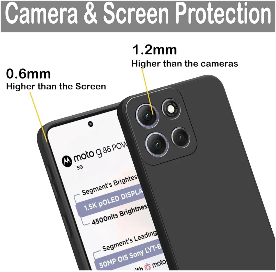 Selected by GSMpunt Motorola Moto G86 Hoesje - Zwart Dun TPU