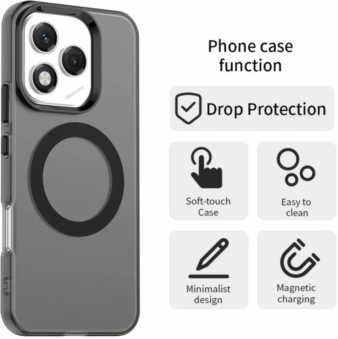 Selected MagSafe Backcover Honor 400 Lite - Zwart & Transparant
