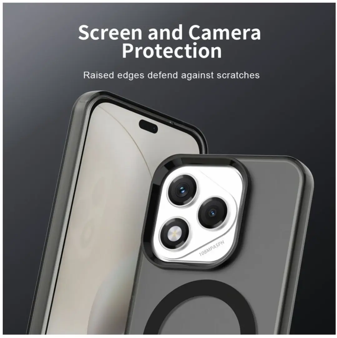 Selected MagSafe Backcover Honor 400 Lite - Zwart & Transparant