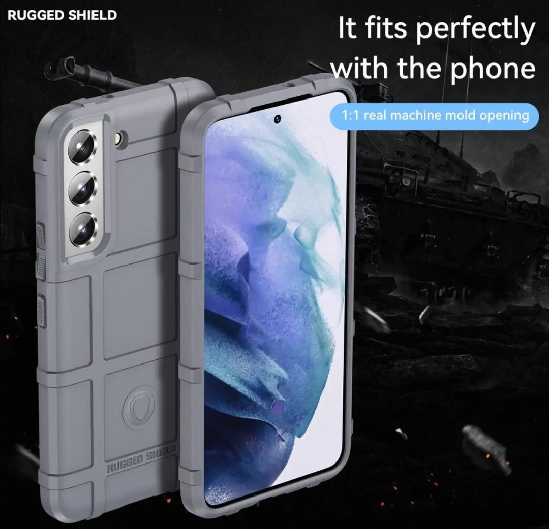 Selected Rugged Shield Hoesje Samsung Galaxy S22 - Grijs