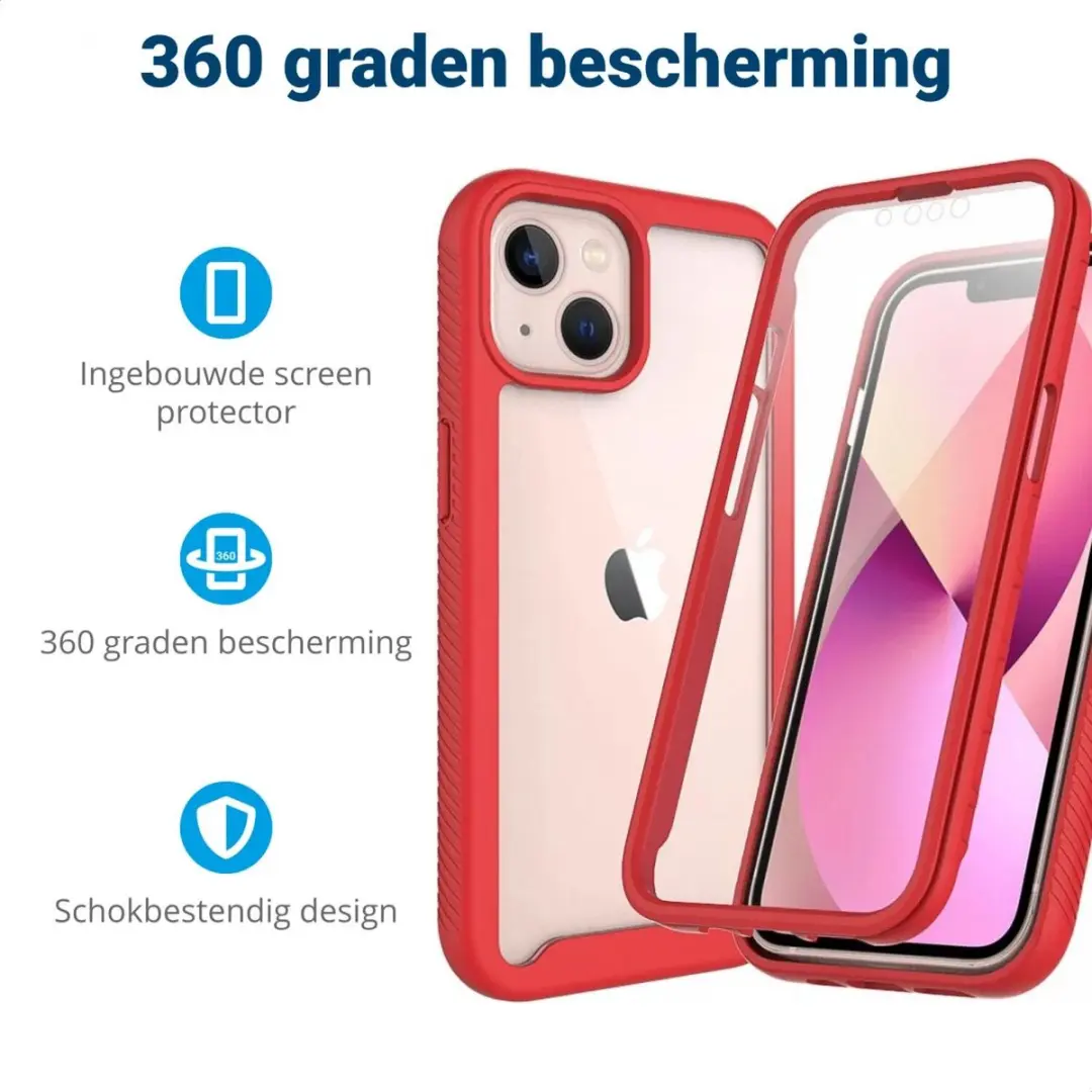 Selected by GSMpunt.nl iPhone 13 Hoesje - Full Protect - Rood