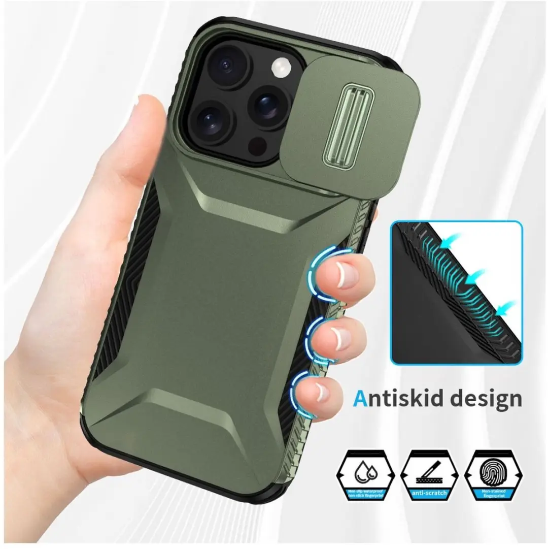 Selected iPhone 14 Pro Max Hoesje Groen - Camera Slider - afbeelding 6 van 6