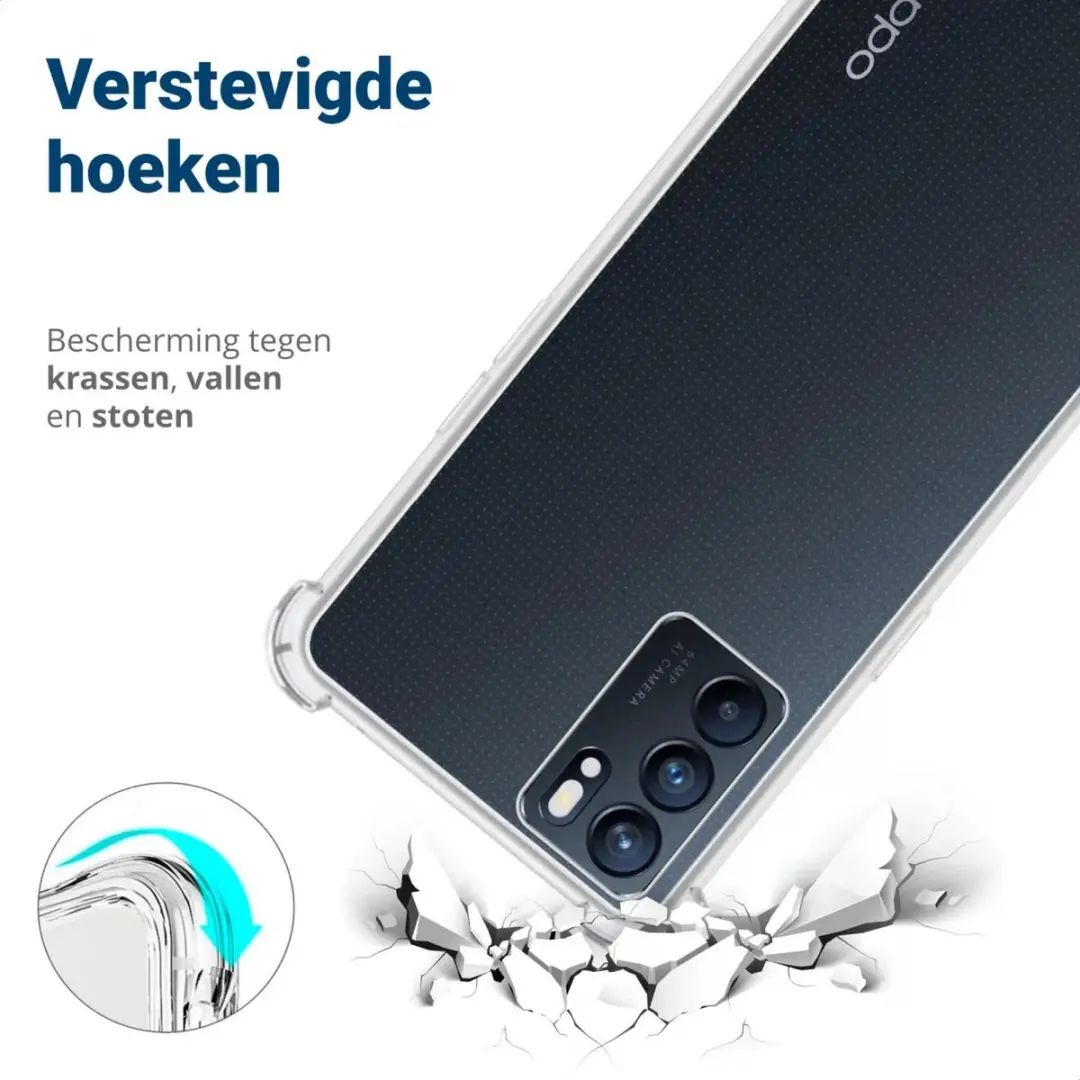 Oppo Reno 6 5G TPU Hoesje - Transparant