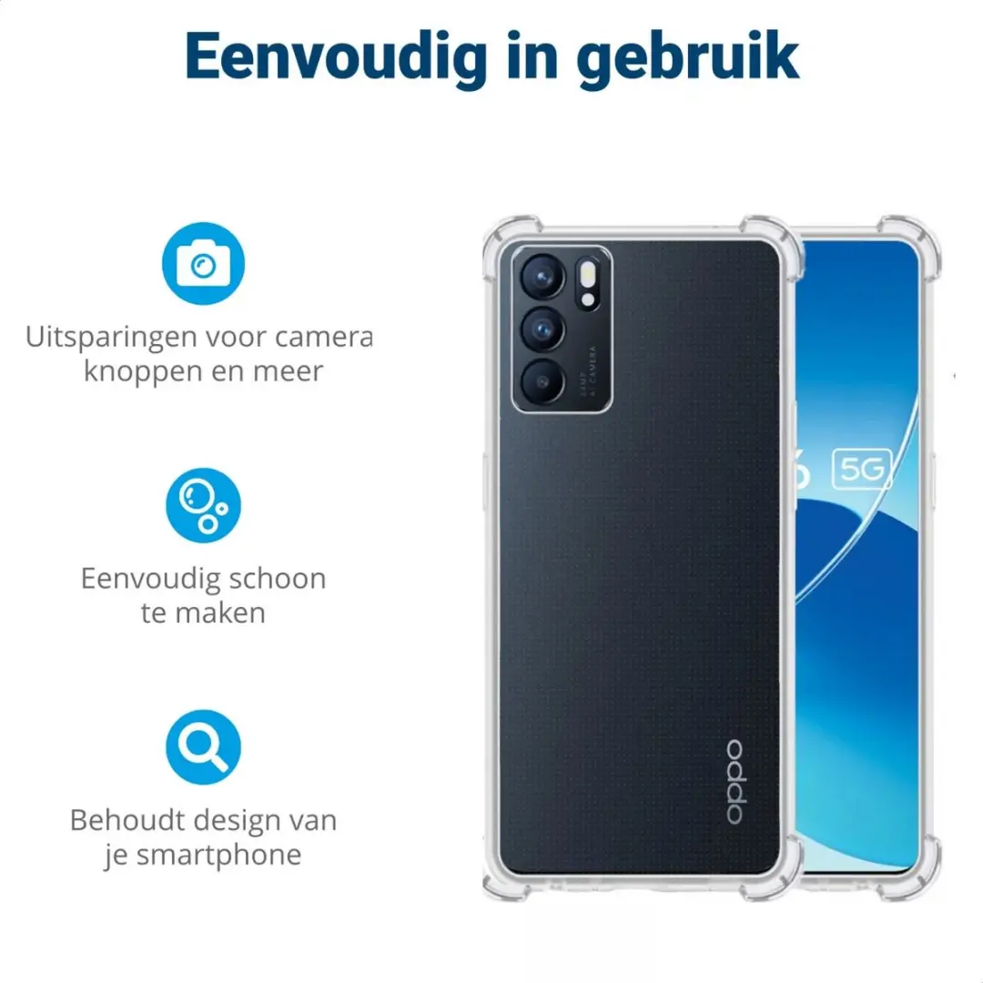 Oppo Reno 6 5G TPU Hoesje - Transparant