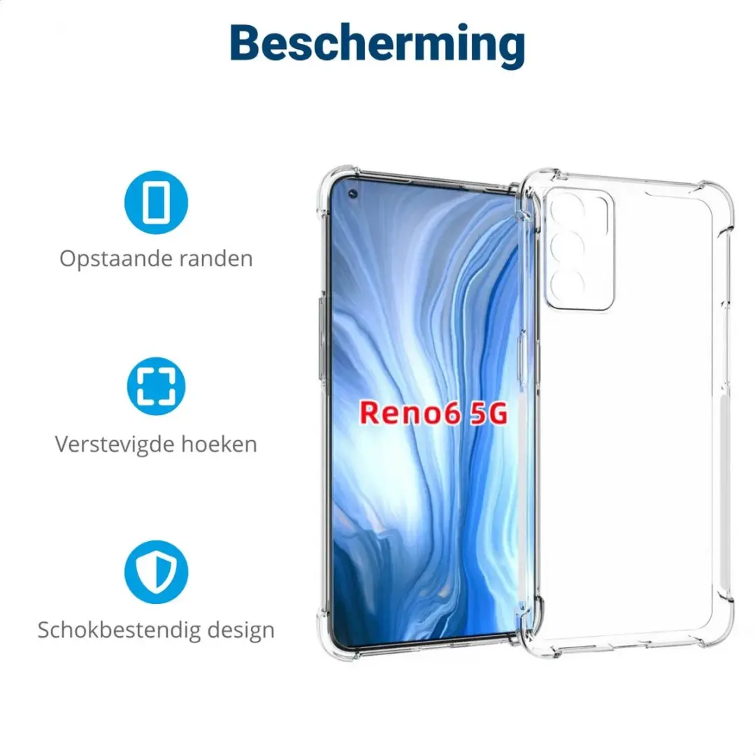 Oppo Reno 6 5G TPU Hoesje - Transparant