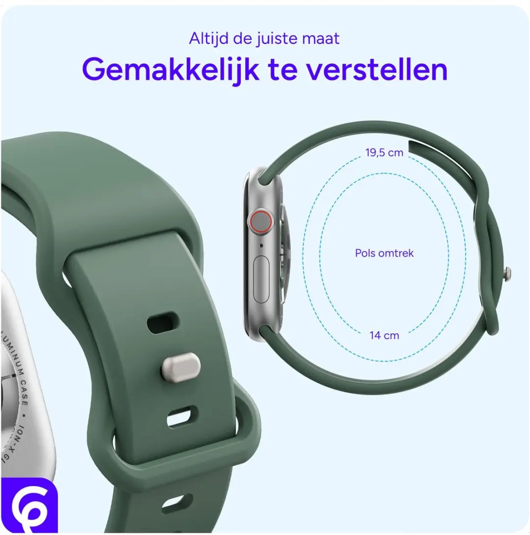 Selected SBG Siliconen Bandje Apple Watch Ultra 2 49mm - Donker Groen