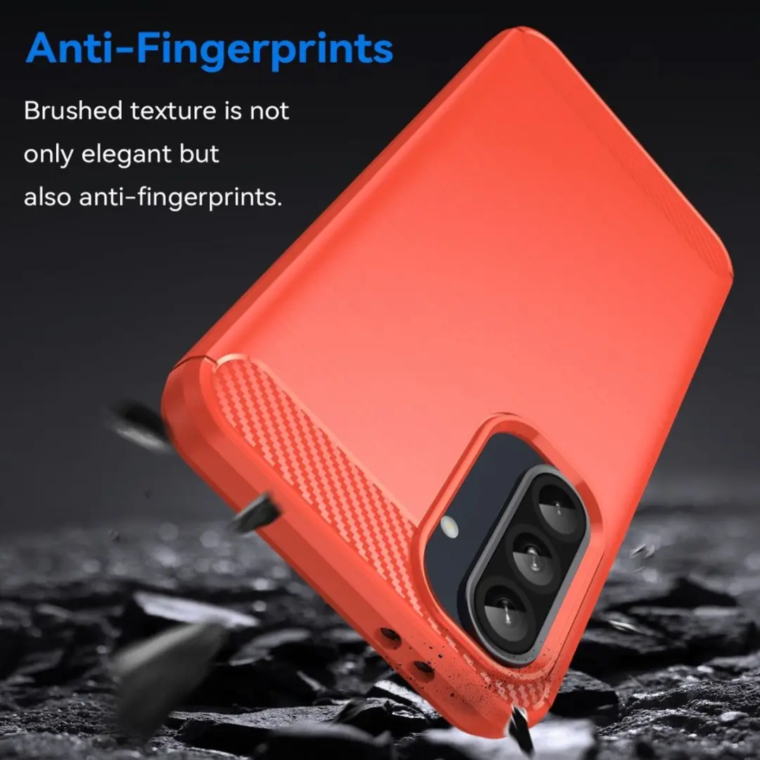 Selected Geborsteld TPU Hoesje Samsung Galaxy A56 - Rood - afbeelding 6 van 6