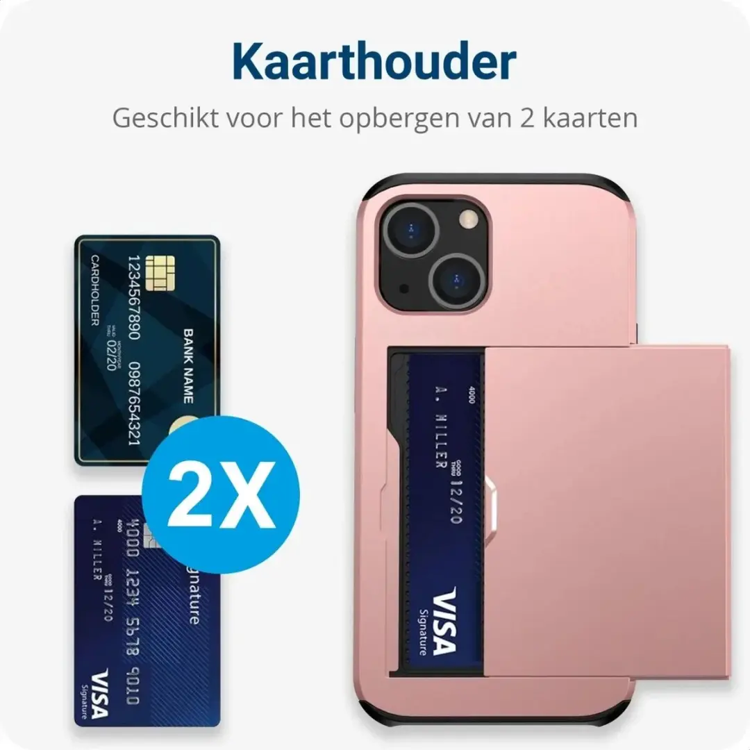 Selected Hoesje Samsung Galaxy S24 Ultra - Roze - Kaarthouder 2 Pasjes