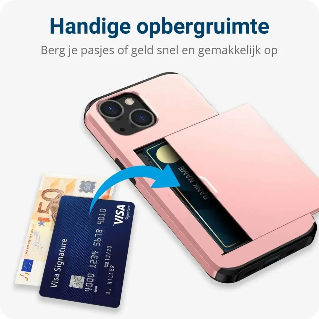Selected Hoesje Samsung Galaxy S24 Ultra - Roze - Kaarthouder 2 Pasjes