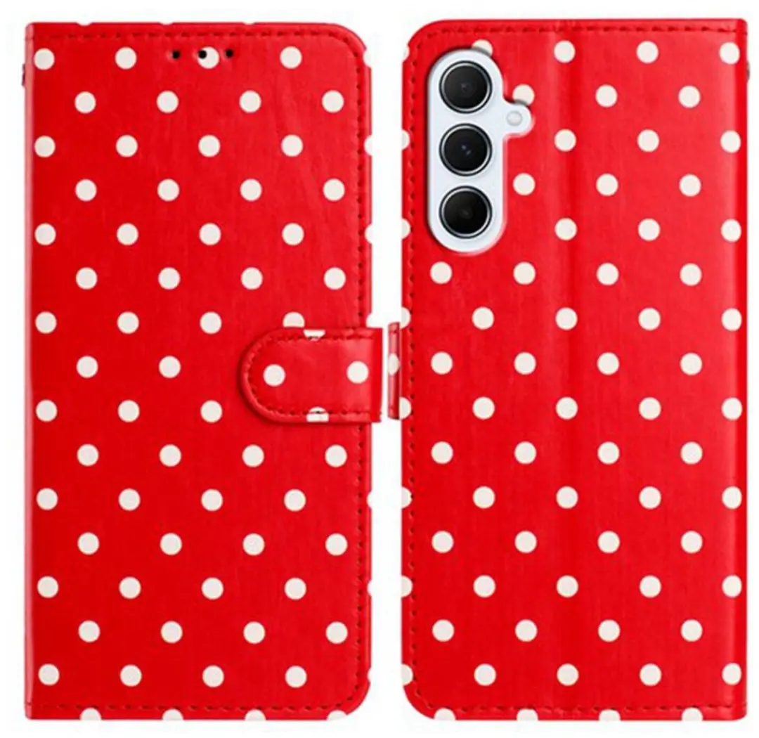 Selected Hoesje Samsung Galaxy A55 Polka Dot Wallet Book Case