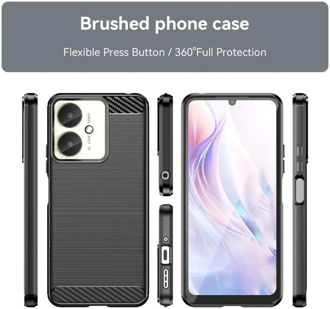 Selected TPU Hoesje Xiaomi Redmi 13/Poco M6 - Zwart