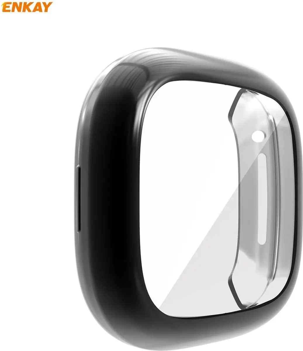 Fitbit Versa 3/Sense Hoesje Full Protect Flexibel - Zwart