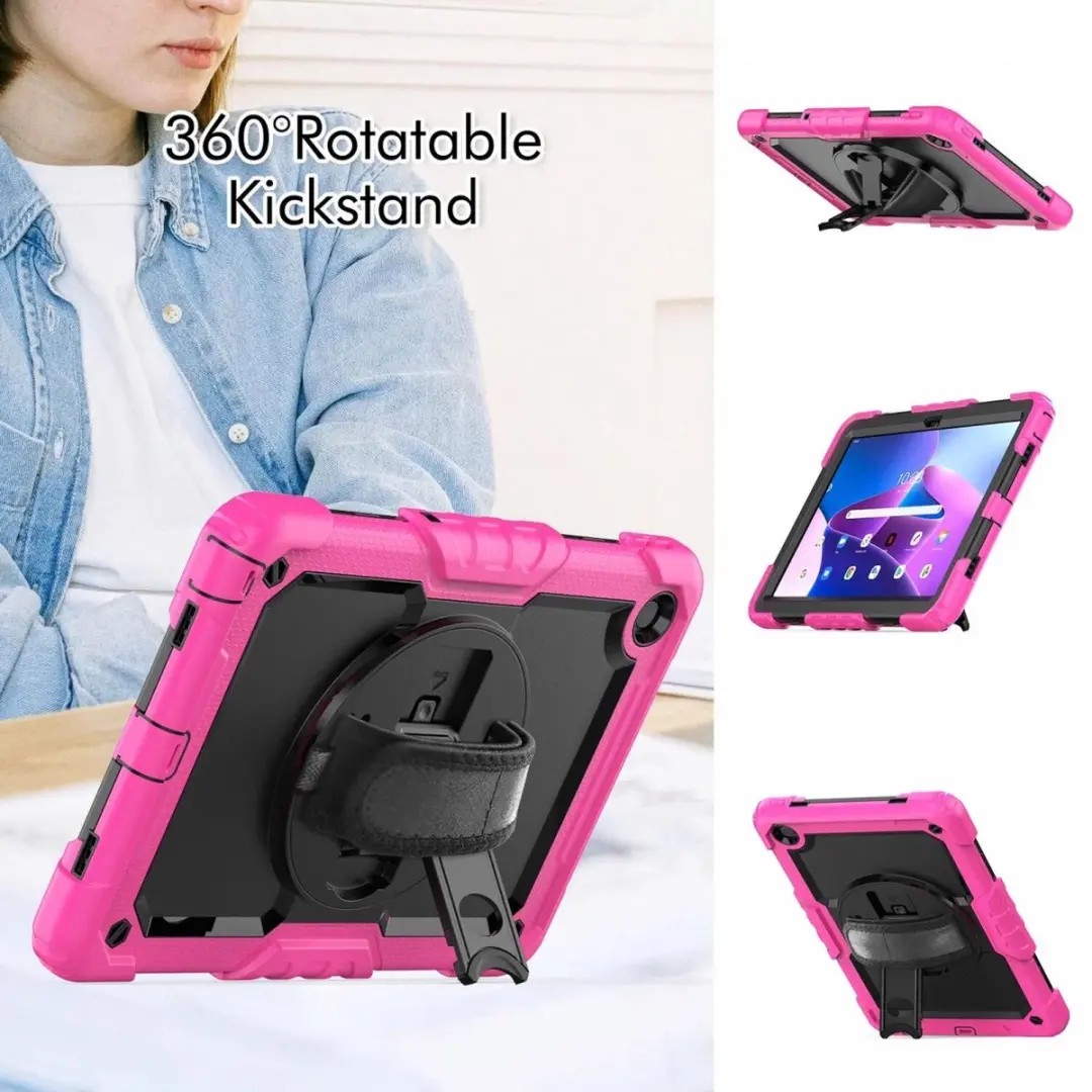 Selected Hoes Lenovo Tab M10 Plus Gen 3 - Roze - met Screenprotector
