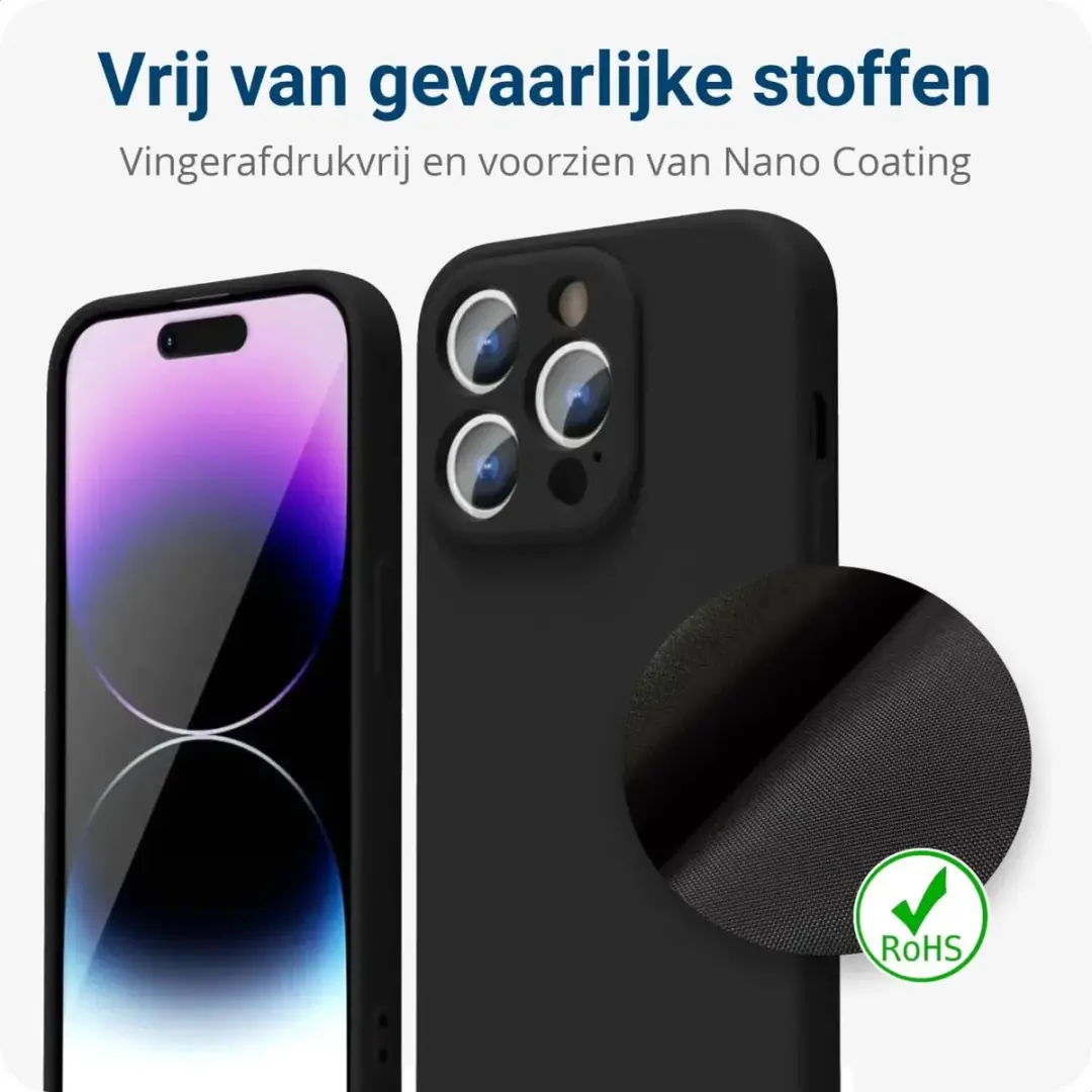 Selected Hoesje iPhone 14 Pro Camera Bescherming - Zwart