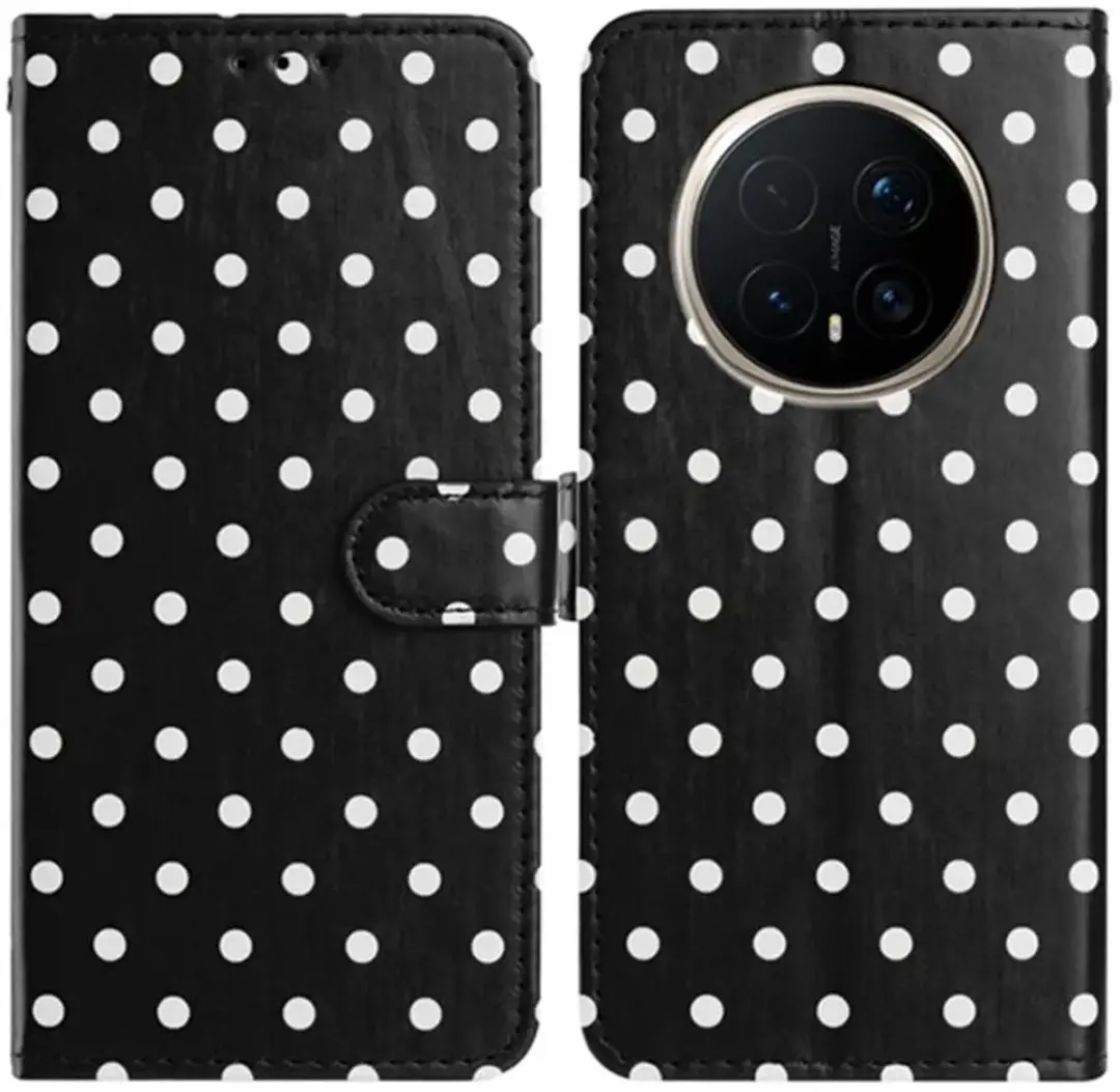 Selected Hoesje Honor Magic 8 Pro Polka Dot Wallet Book