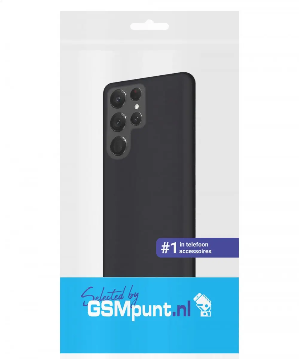 Selected Siliconen Hoesje Samsung Galaxy S22 Ultra - Zwart