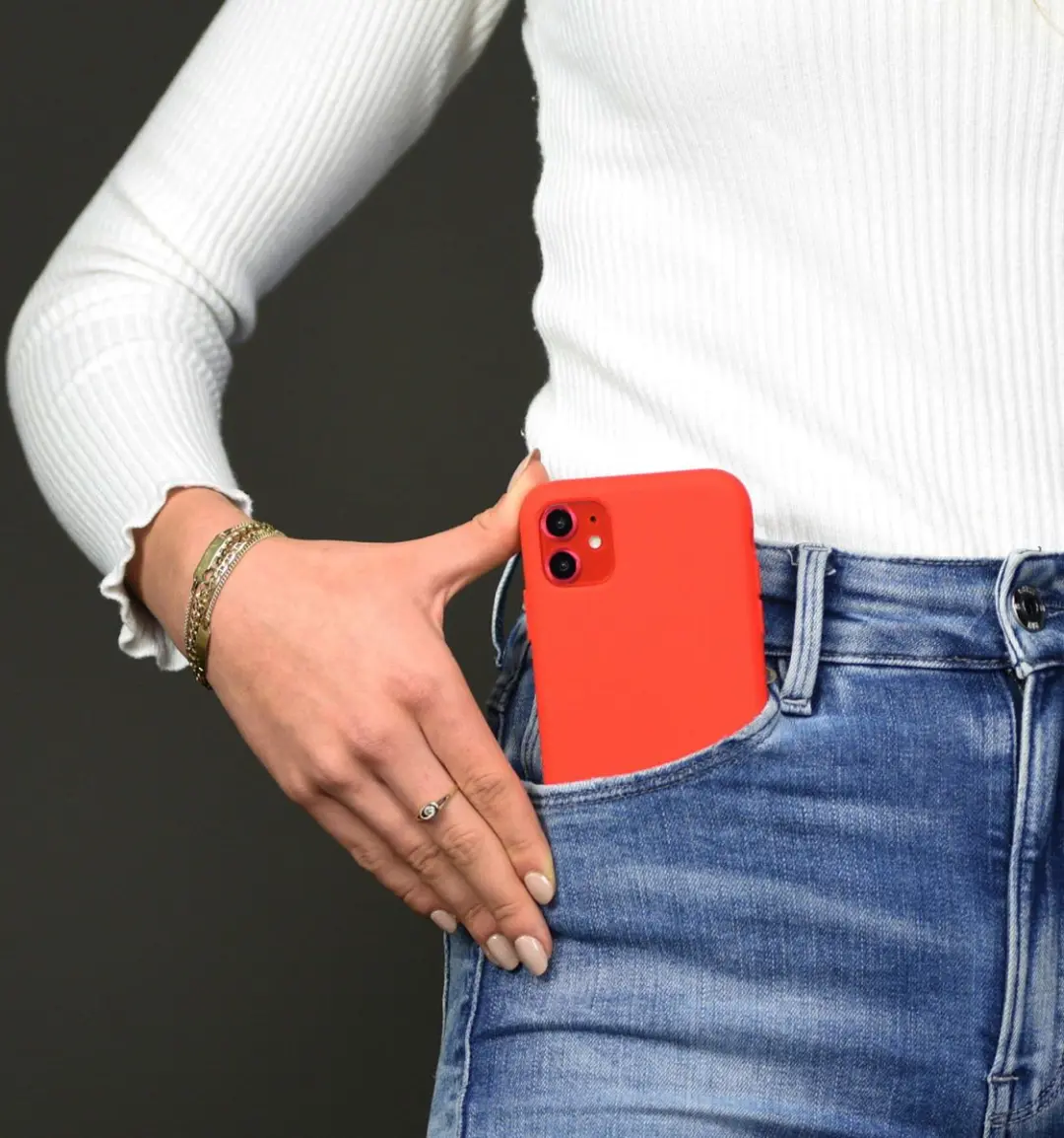 Selected Siliconen Hoesje Apple iPhone 14 Pro - Rood