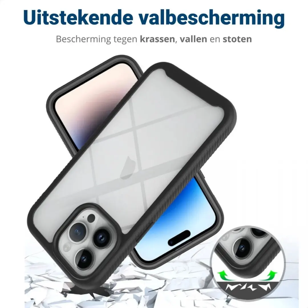 Selected by GSMpunt Hoesje iPhone 15 Pro Max - Schokbestendig Zwart