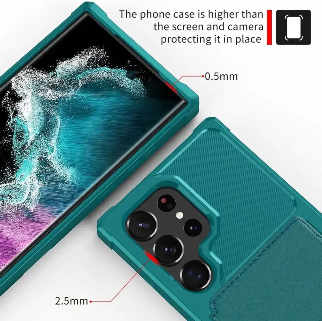 Selected Portemonnee Hoesje Samsung Galaxy S23 Ultra - Groen - 4 Pasjes