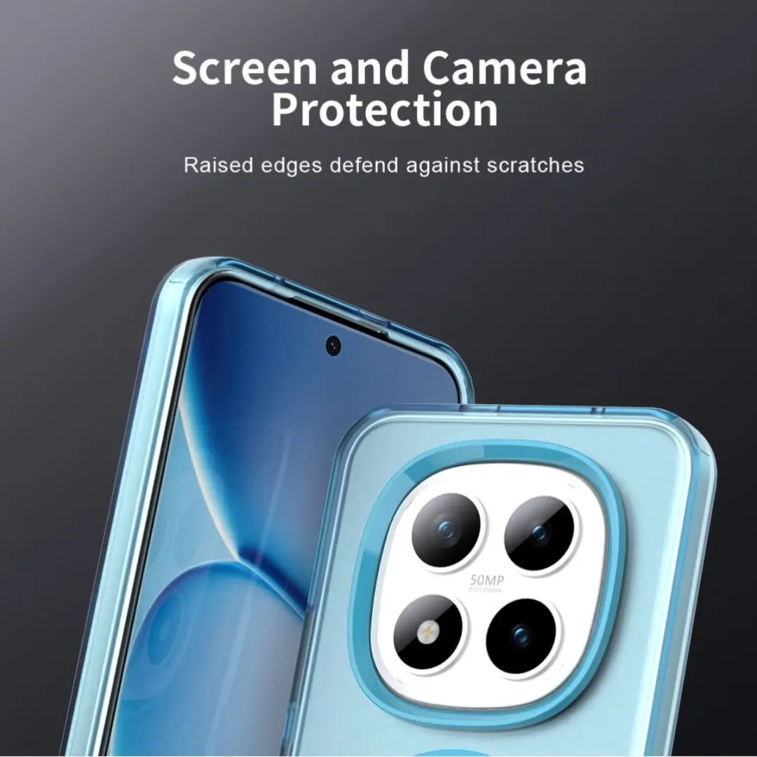Selected MagSafe Backcover Xiaomi Redmi Note 15 Pro - Blauw & Transparant - afbeelding 6 van 6