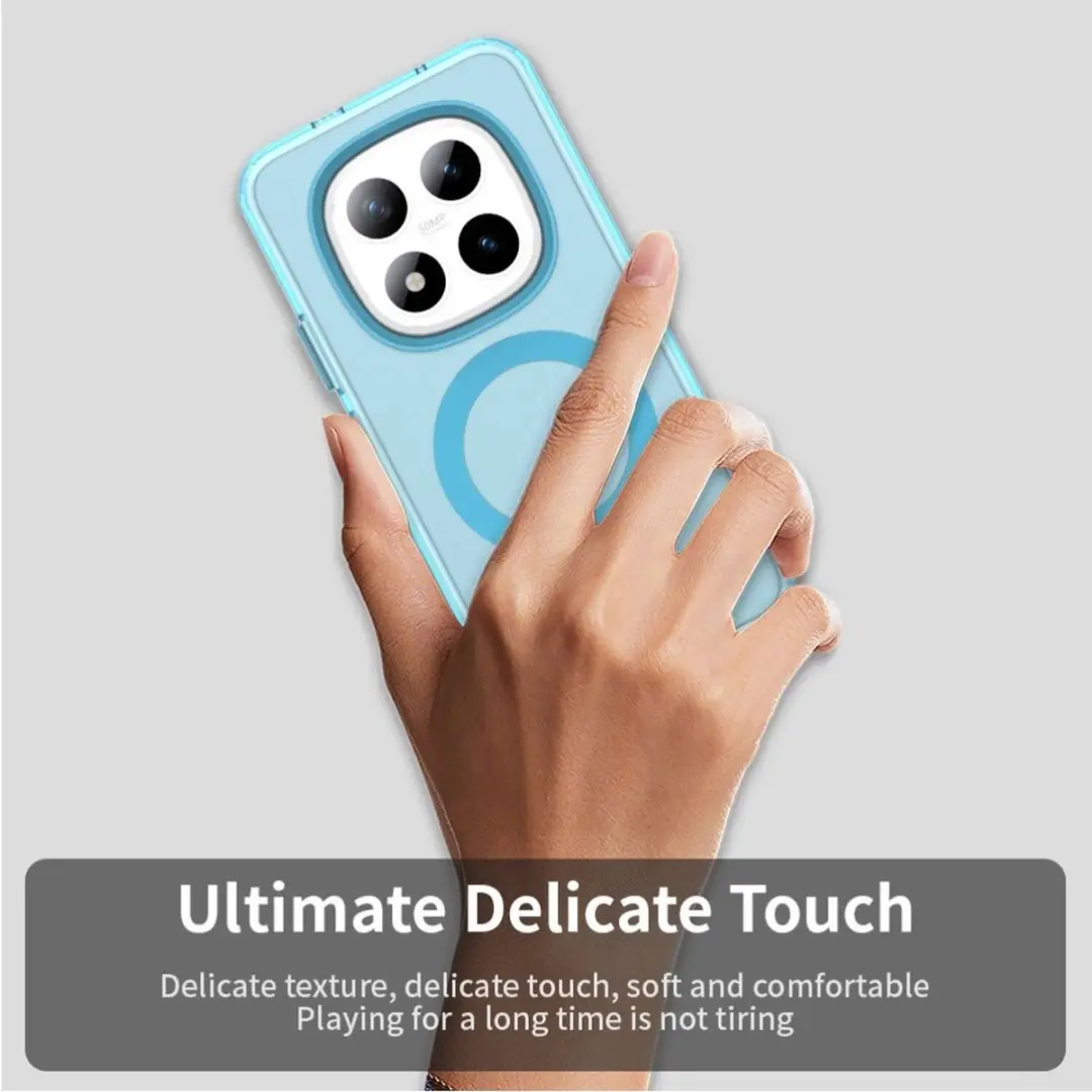 Selected MagSafe Backcover Xiaomi Redmi Note 15 Pro - Blauw & Transparant