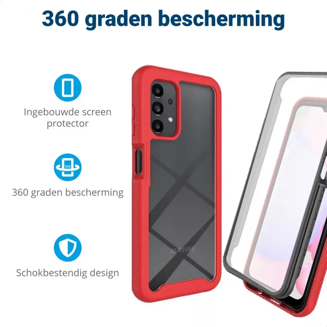 Selected Hoesje Samsung Galaxy A13 - Full Protect Rood