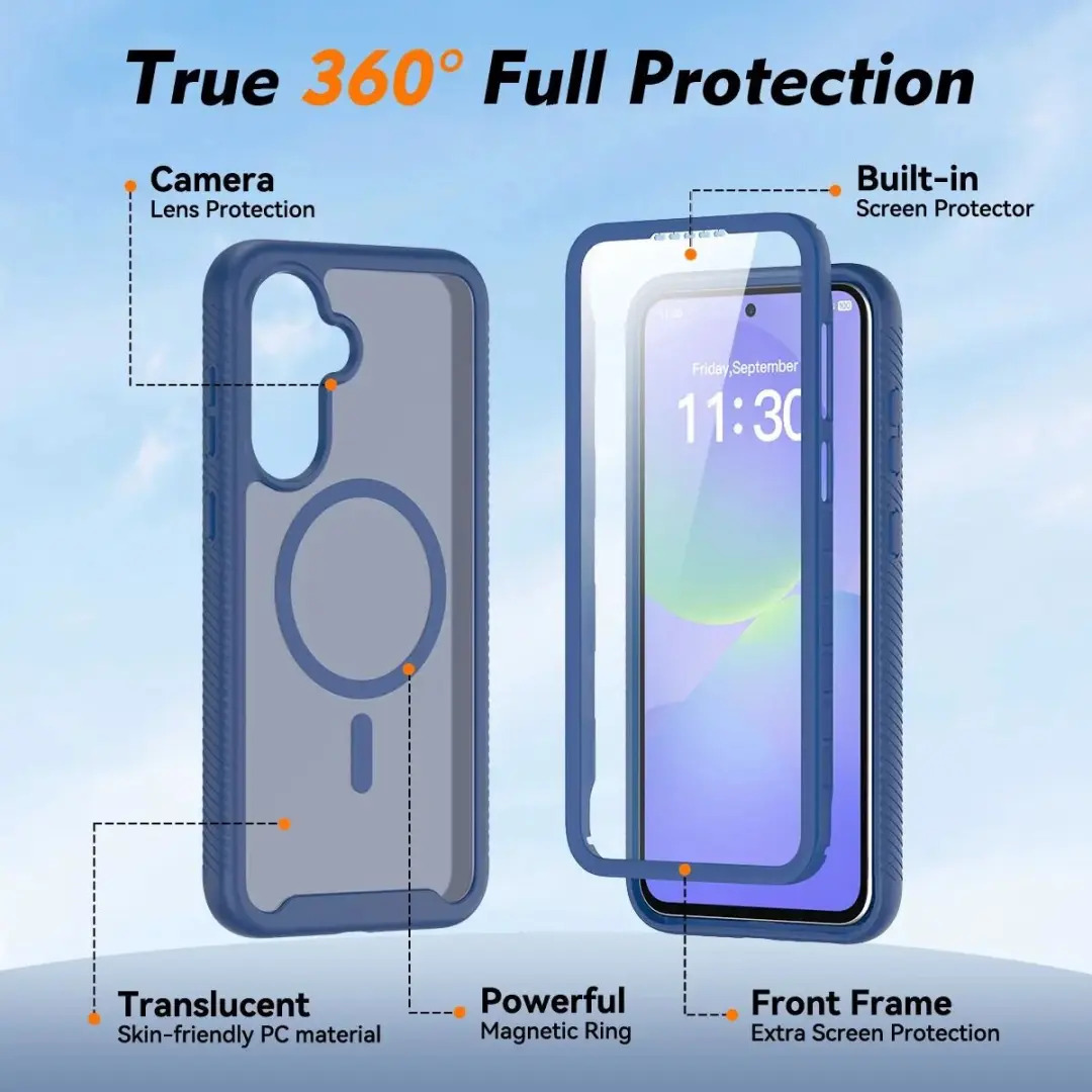 Selected by GSMpunt Hoesje Samsung Galaxy A36/A37/A56 - Matte Blauw - MagSafe - afbeelding 6 van 6