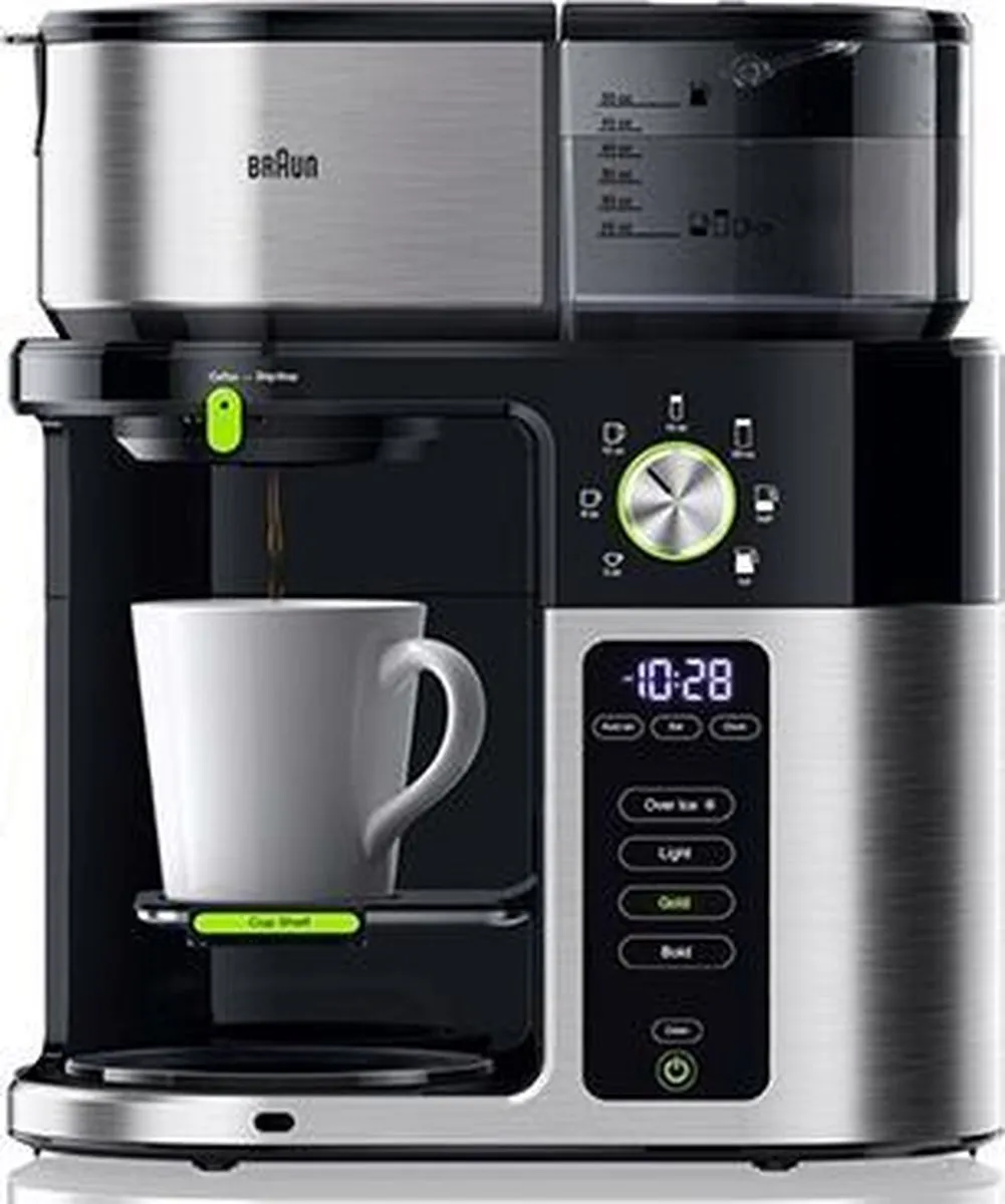 Braun KF9050BK MultiServe Koffiezetapparaat - 1,5L - 1750W - Zwart/RVS