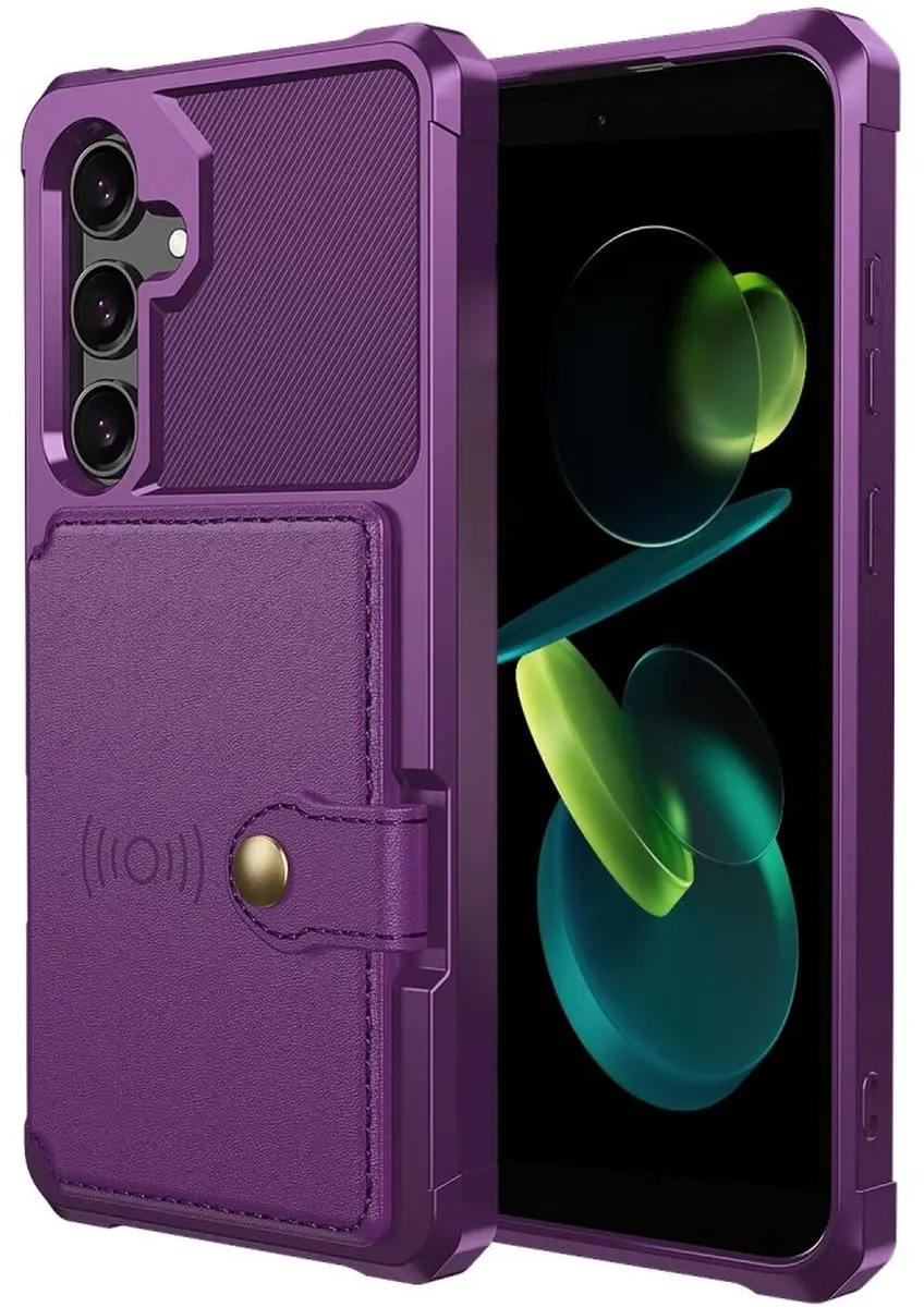 Selected Portemonnee Hoesje Samsung Galaxy S25 FE - 4 Pasjes - Paars