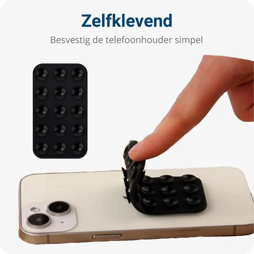 Selected SBG Siliconen Telefoonhouder Zuignap - Zwart