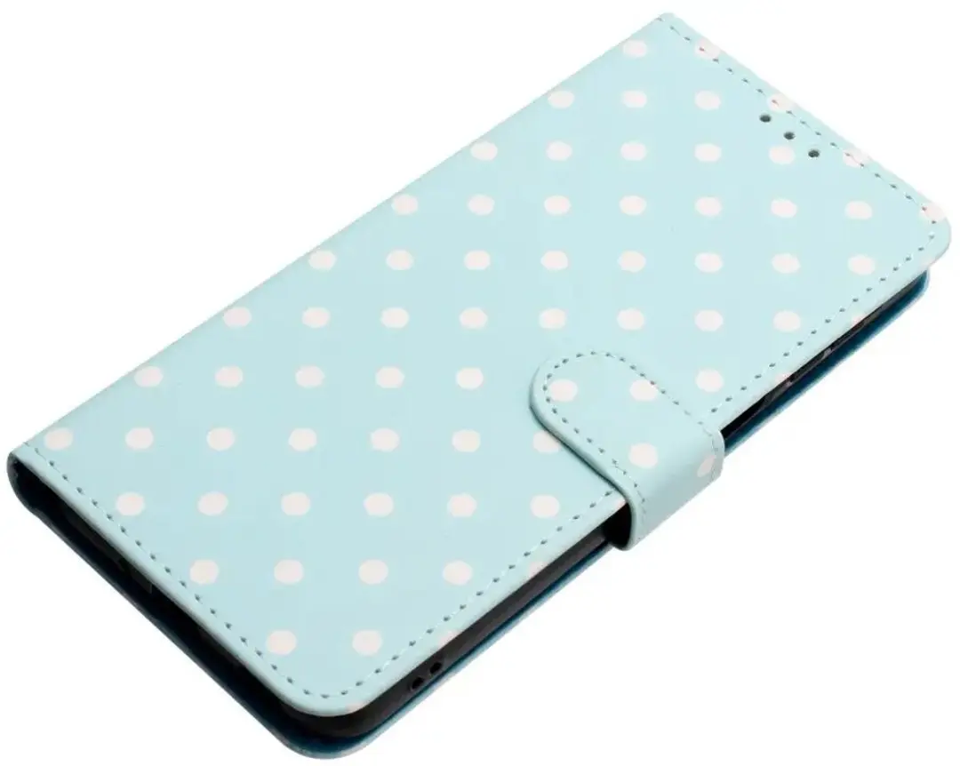 Selected Hoesje Samsung Galaxy A27 Polka Dot Wallet - Blauw