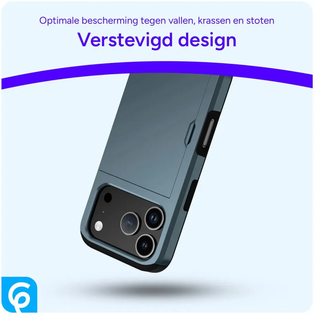 Selected Hoesje iPhone 17 Pro - Blauw - 2 Pasjes