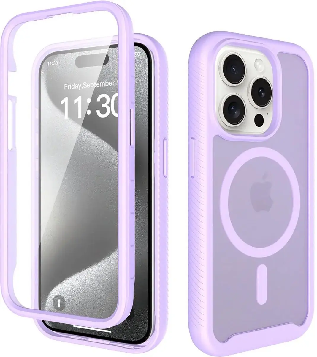 Selected Hoesje iPhone 15 Pro Matte Paars