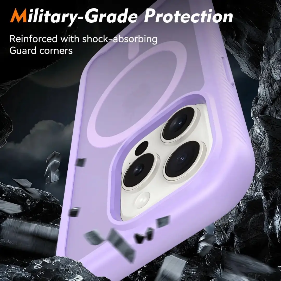 Selected Hoesje iPhone 15 Pro Matte Paars - MagSafe