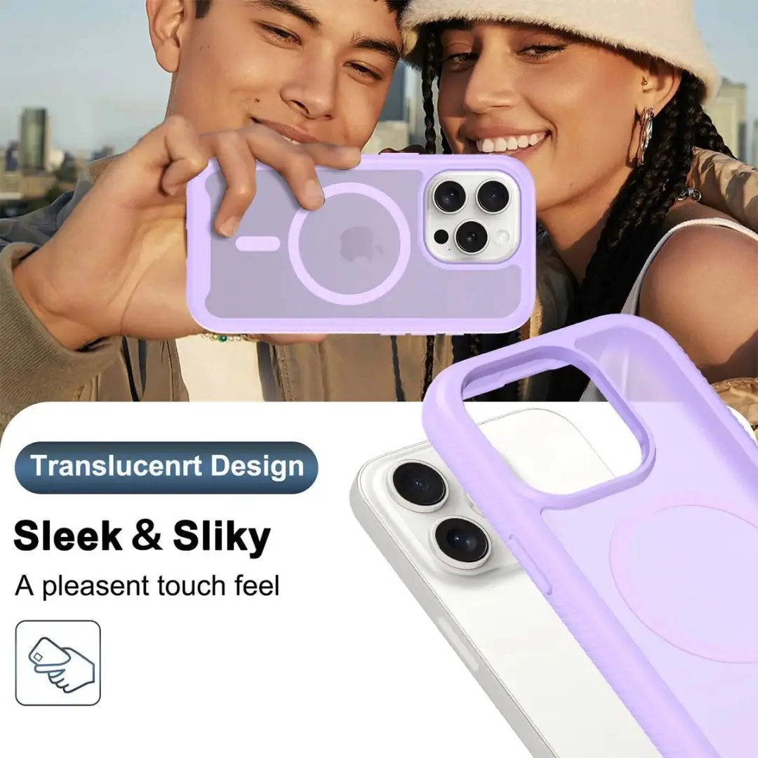 Selected Hoesje iPhone 15 Pro Matte Paars - MagSafe