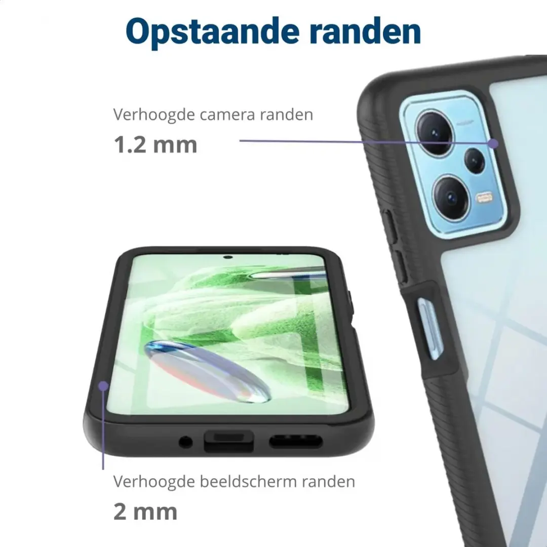 Selected by GSMpunt Xiaomi Redmi Note 12 5G/Poco X5 Hoesje - Full Protect - Zwart