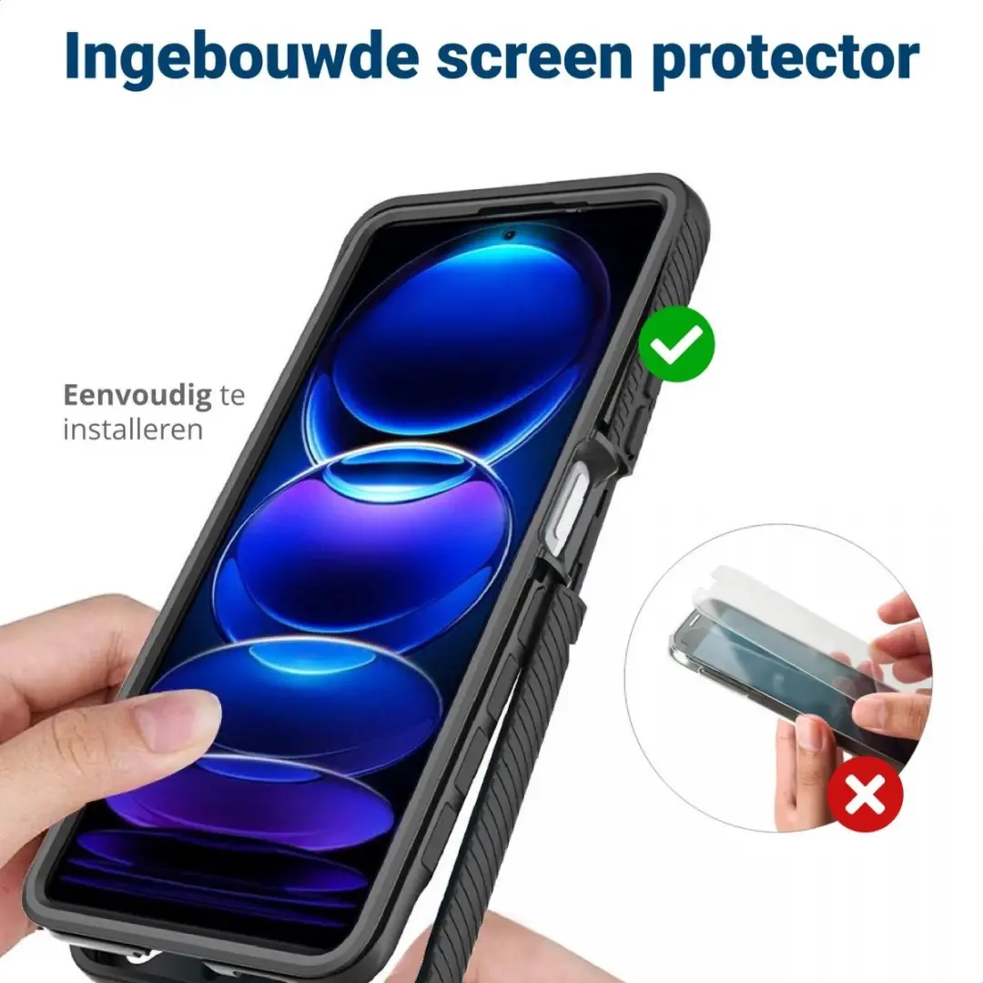 Selected by GSMpunt Xiaomi Redmi Note 12 5G/Poco X5 Hoesje - Full Protect - Zwart