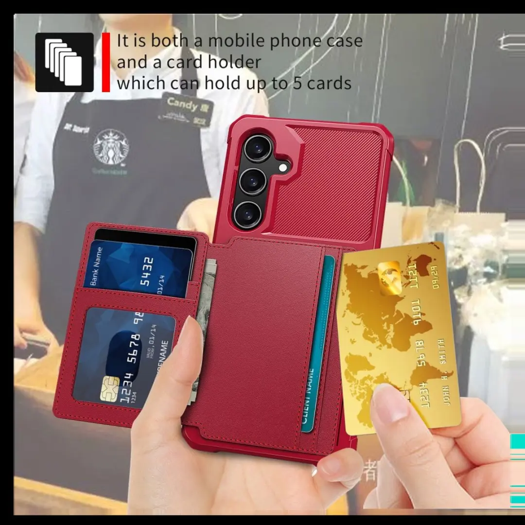 Selected Portemonnee Hoesje Samsung Galaxy A26 - 4 Pasjes - Rood