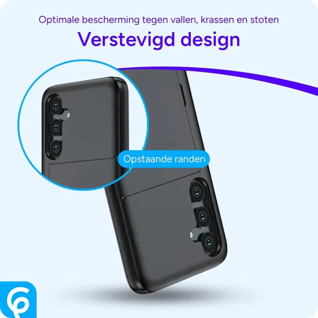 Selected Hoesje Samsung Galaxy S24 FE - Kaarthouder 2 Pasjes Zwart