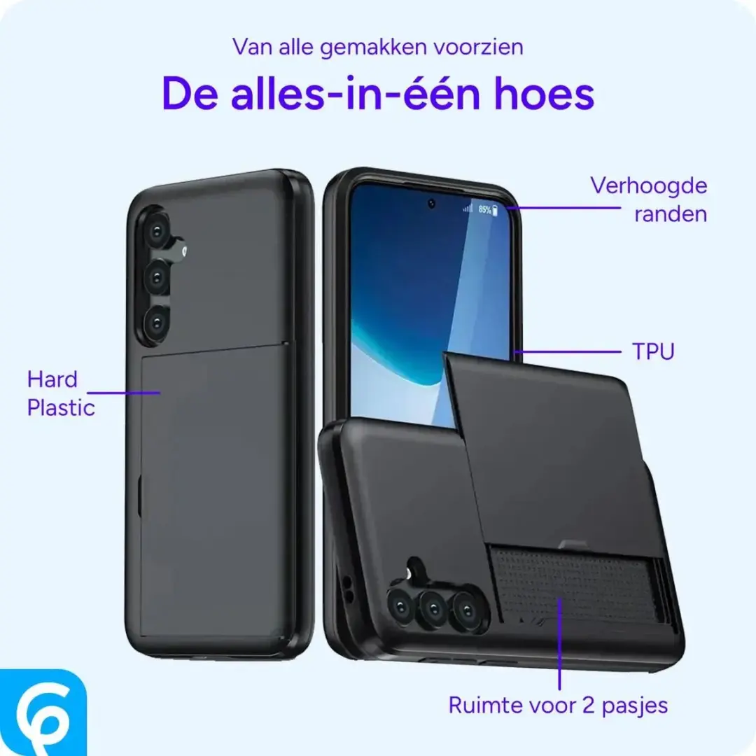 Selected Hoesje Samsung Galaxy S24 FE - Kaarthouder 2 Pasjes Zwart