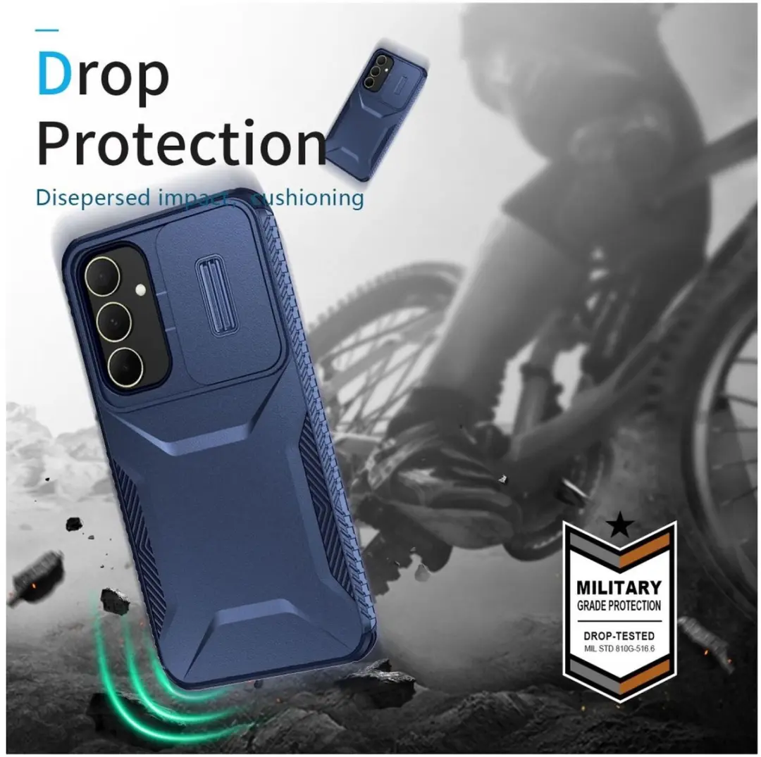 Selected Hoesje Samsung Galaxy A35 Camera Slider Blauw - afbeelding 6 van 6