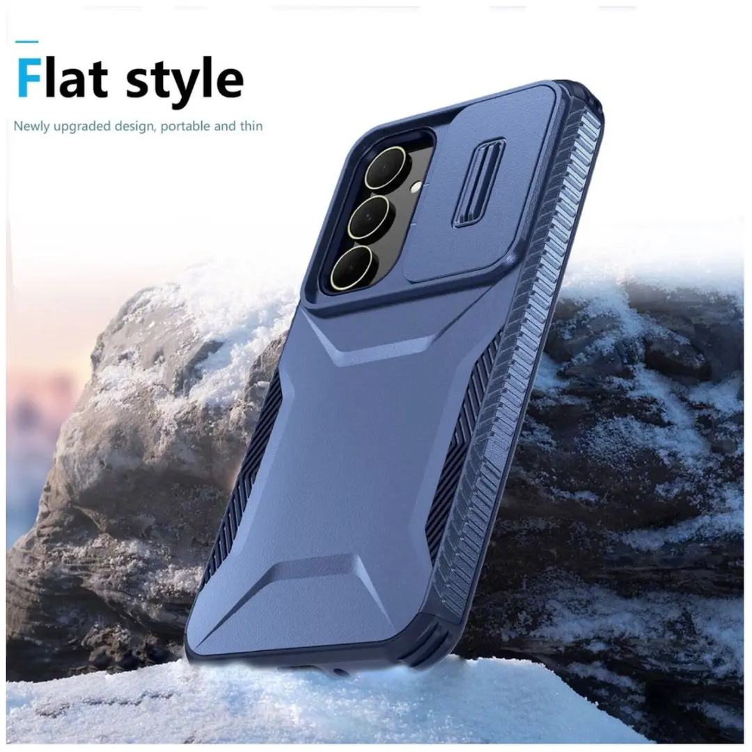 Selected Hoesje Samsung Galaxy A35 Camera Slider Blauw